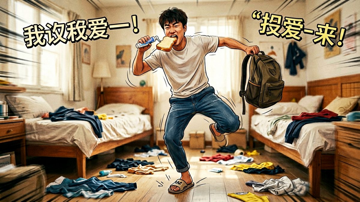 五分钟极限冲刺出门，人生从来没有这么拼过