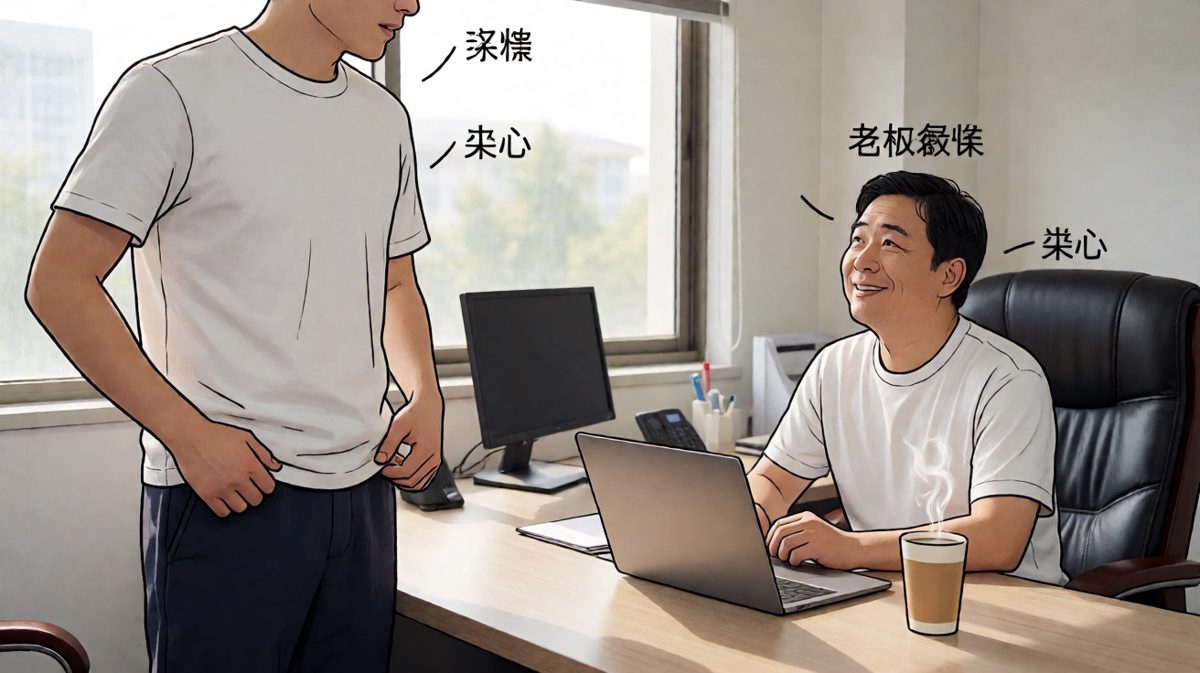 打工人：老板，我想请假一天去办点事……
