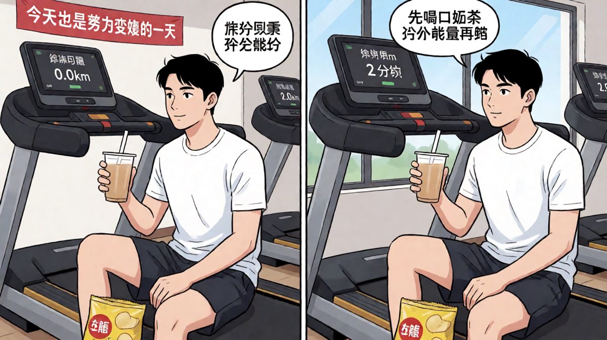 健身五分钟，拍照两小时，奶茶是必备补给。