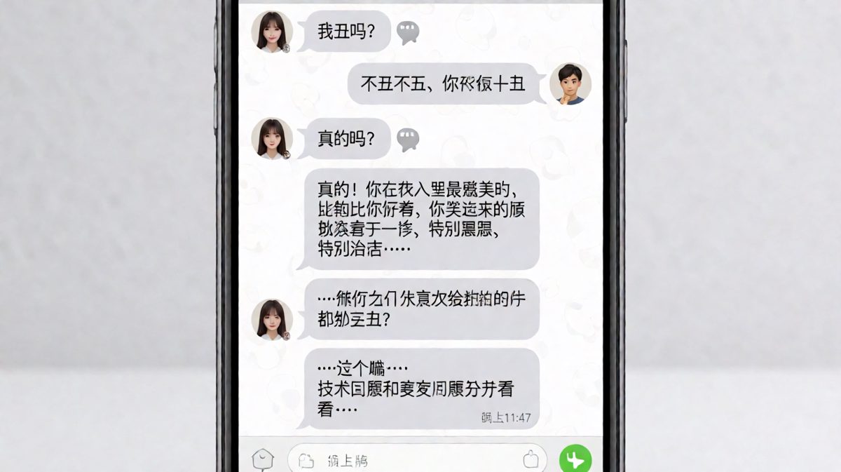 夸了半小时漂亮之后，被一张丑照一秒打回现实。