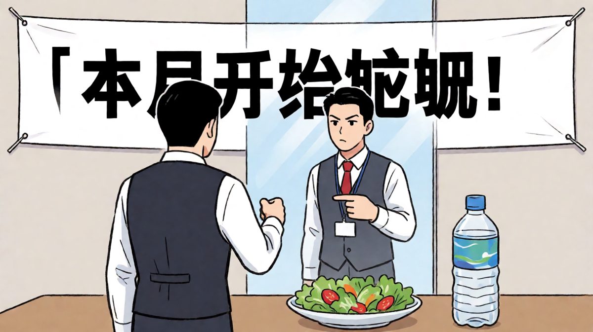 第一天，雄心勃勃立下减肥flag