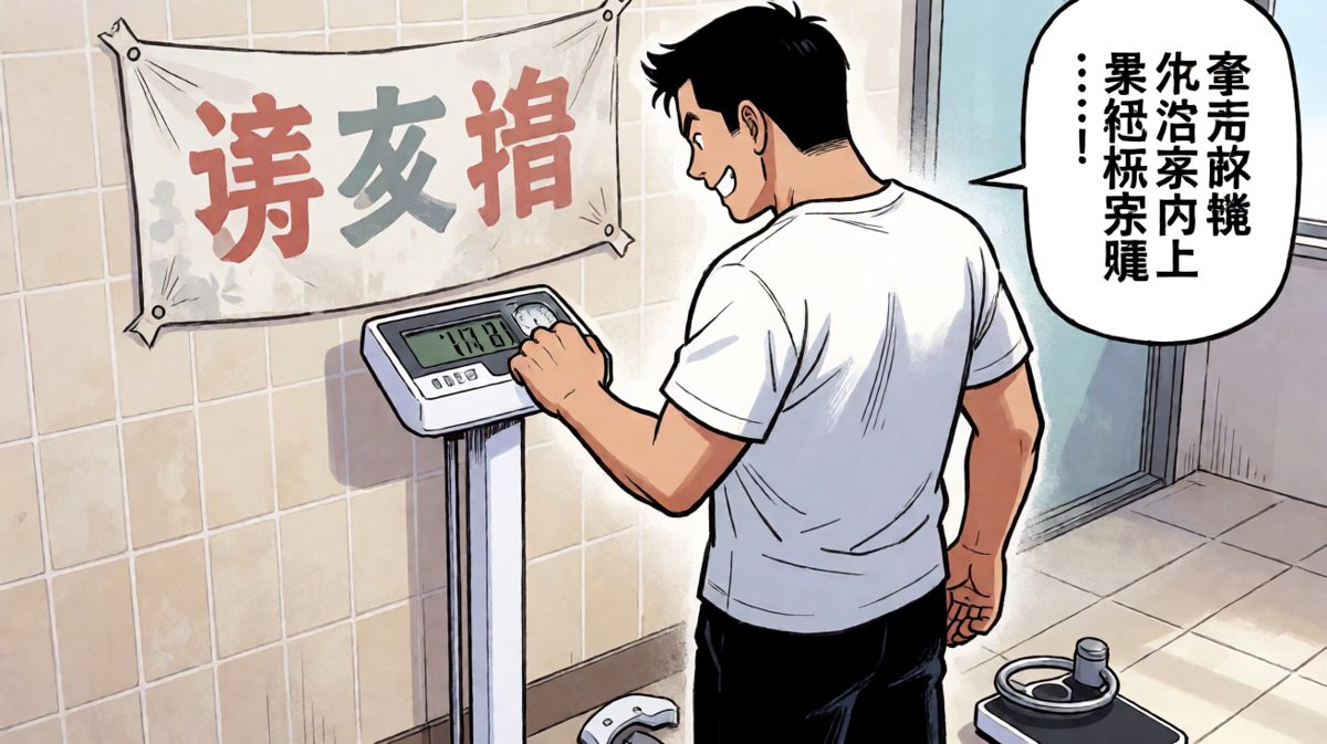 上秤瞬间，连秤都承受不住我的决心
