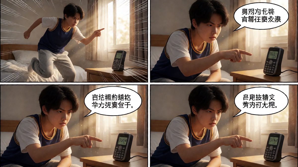 第一天，雄心壮志按下闹钟起床健身