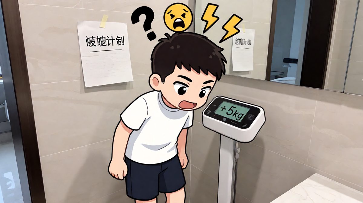 上秤一看，胖了五斤，减肥梦碎