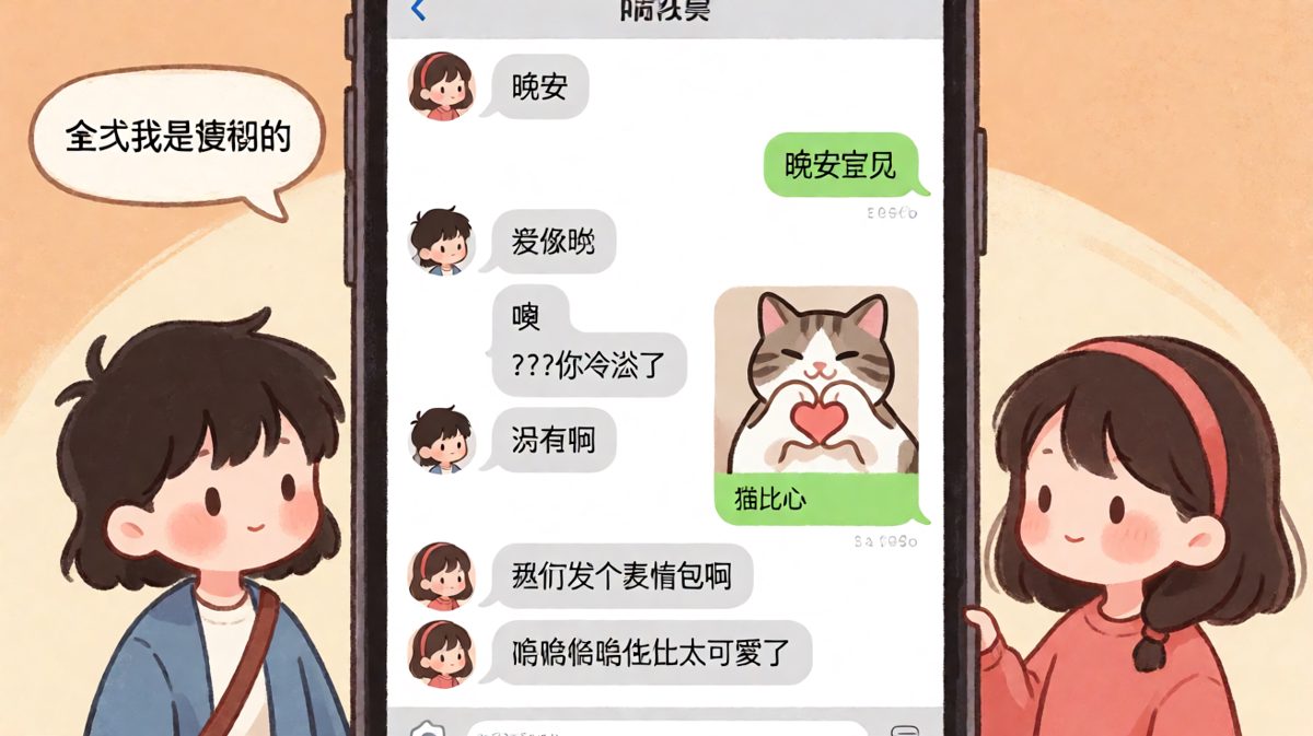 直男的浪漫靠复制粘贴，但女友根本不知道，还以为他用心发了表情包。