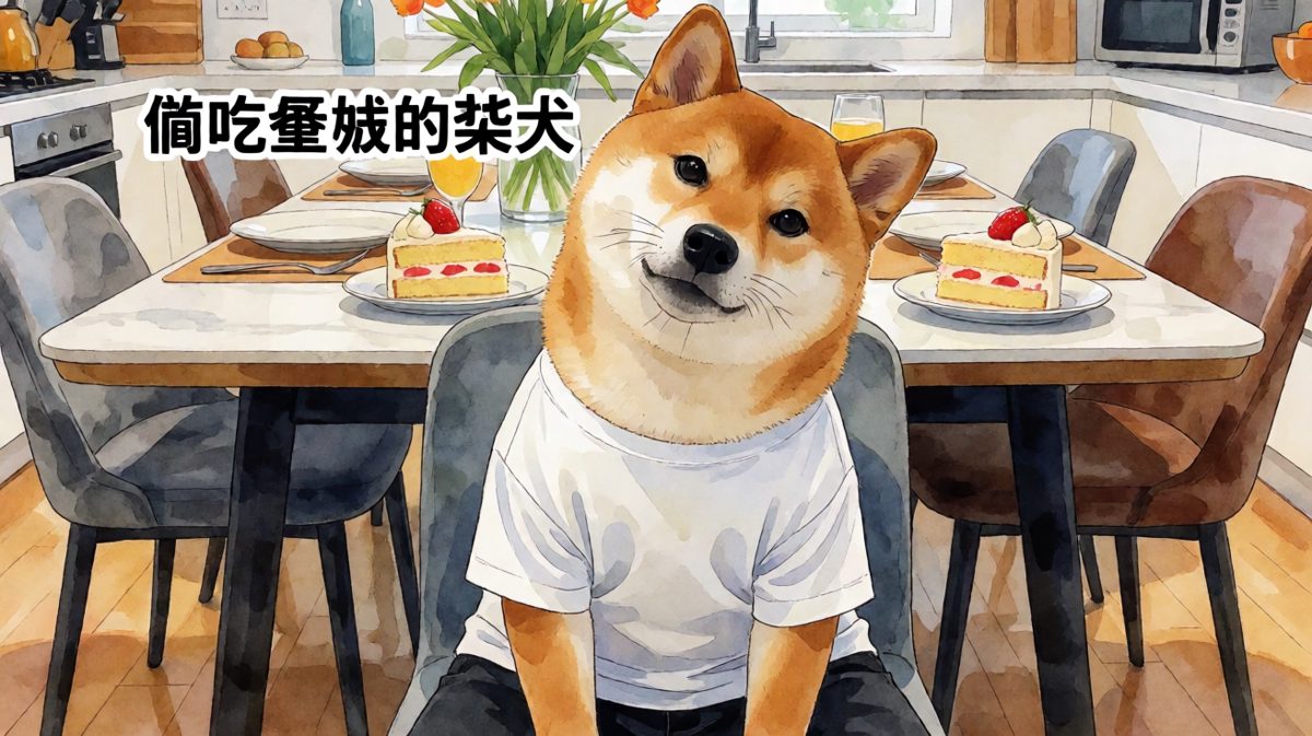 狗狗偷吃后的经典无辜脸，谁信谁傻