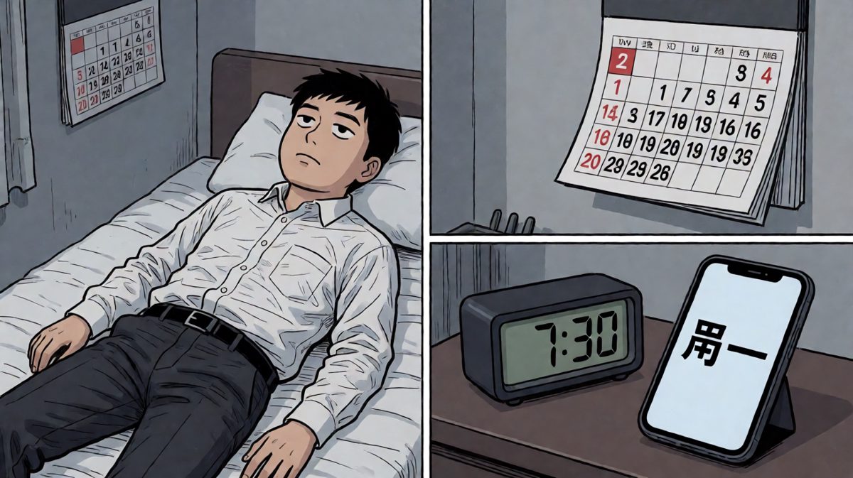 周一清晨，灵魂还在床上，身体拒绝起床。
