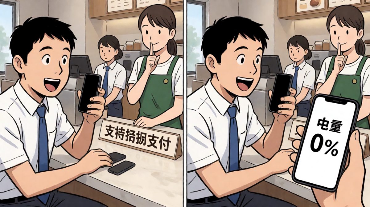 更惨的是，手机也没电了。