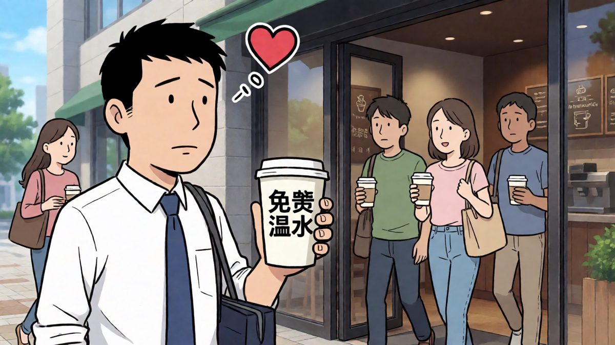 最后一杯，只送了一杯白开水。