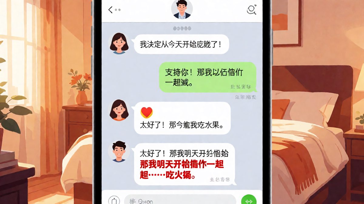 说陪她减肥，转头就约火锅，男朋友的速度比他老婆还快