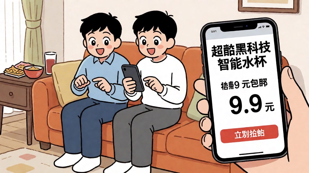 看到9.9元爆款商品，果断下单！
