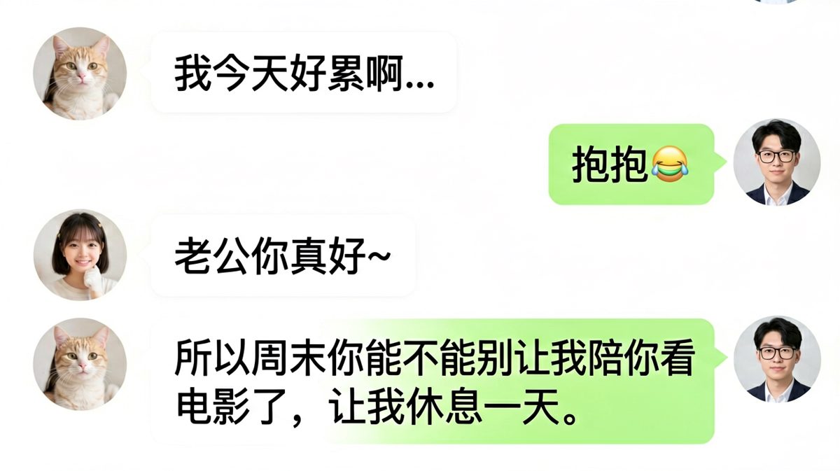 女生的撒娇被男生的诚实一击即中
