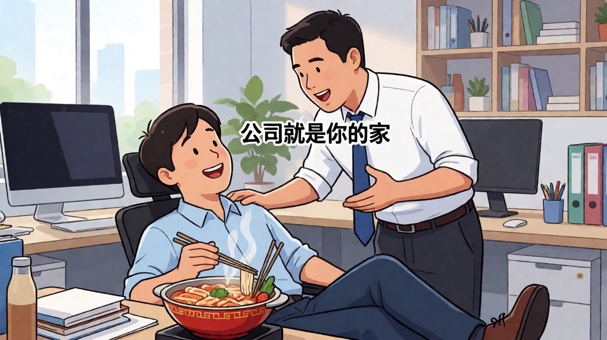 老板说'公司是家'，员工直接拎包入住