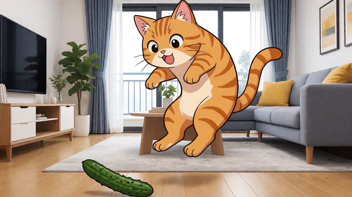 猫咪：我明明闻到了黄瓜味！