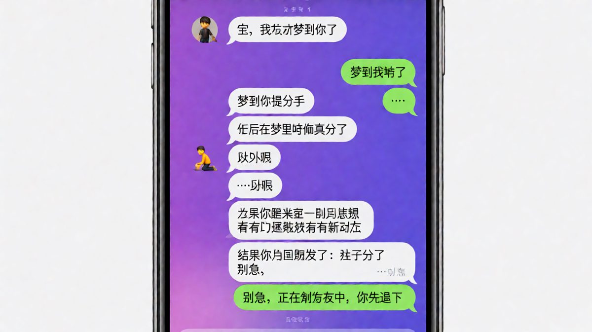 梦见分手就急着找存在感，结果梦里梦外双双翻车