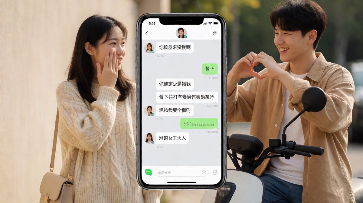电动车接女友还自带省钱逻辑，甜中带皮的男友