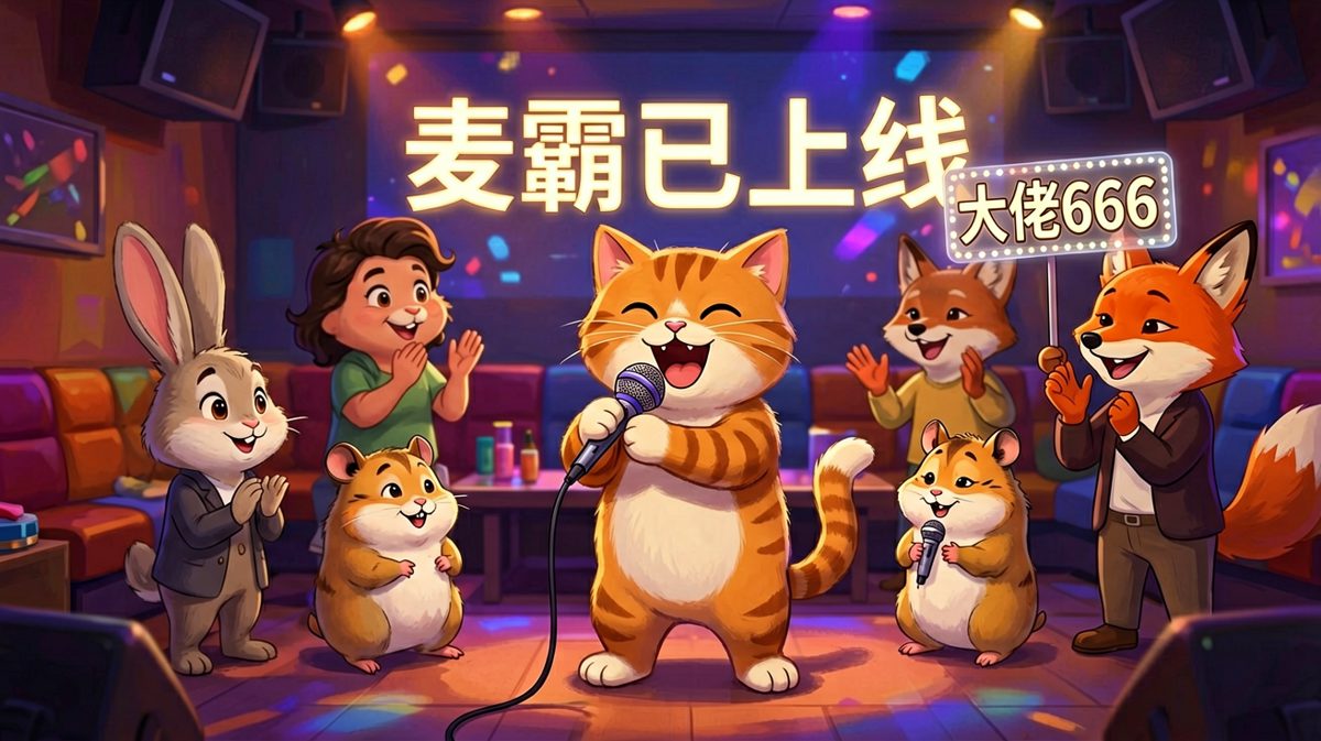 KTV麦霸猫上线，全场为其打call