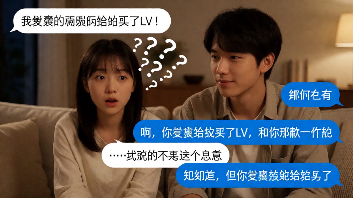 「你闺蜜给我买了LV」——爱情的翻译器似乎出了点问题