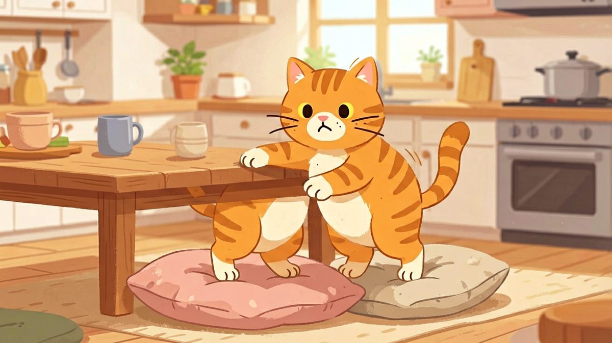 猫咪：我以为我是轻功高手，结果是体重杀手。