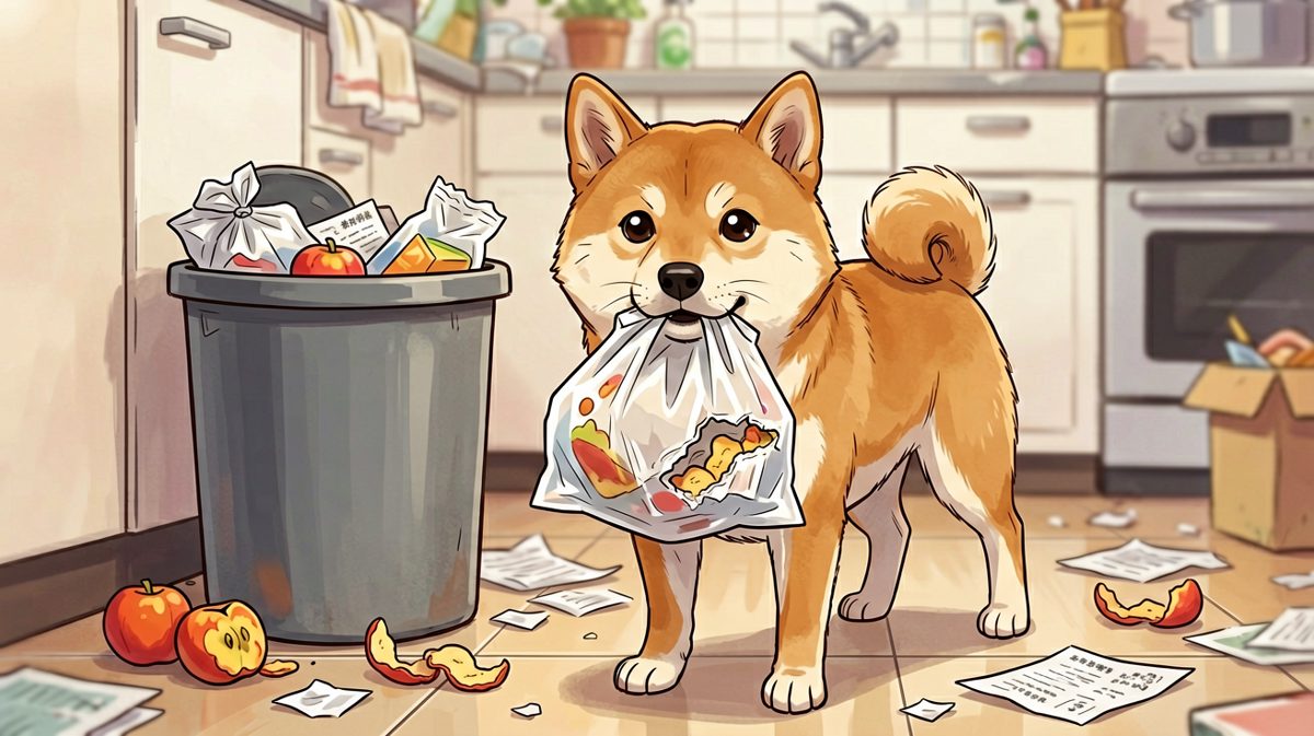 柴犬：不是我吃的，是垃圾先动的手！