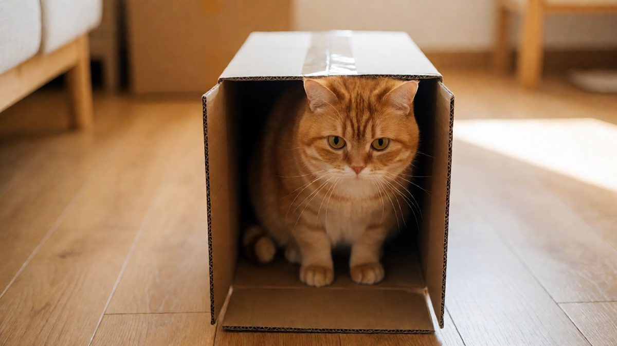 橘猫：只要我想，这箱子就是我的！