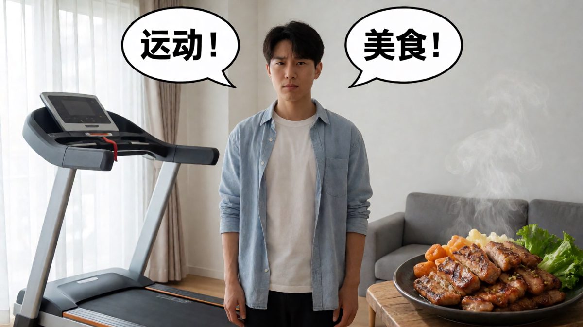 减肥与美食的双重考验让主角陷入纠结