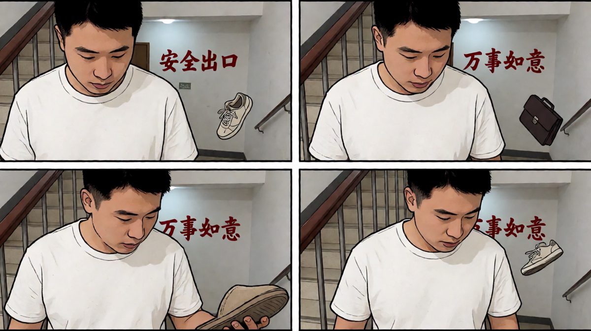 等我……我为什么拿着拖鞋？