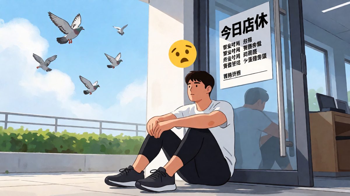 跑到门口才发现——今天健身房休息。