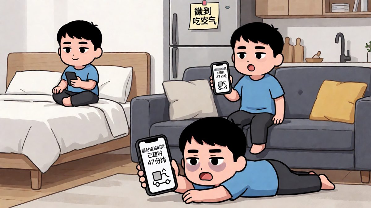 47分钟了……这配送员是在环游中国吗？