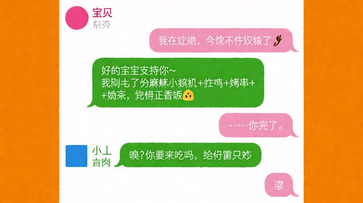 女生说减肥，男生精准踩雷的神反转对话