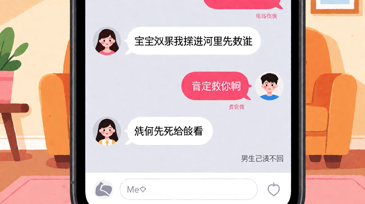 当女生抛出经典送命题，男生一句话把自己送进了更深的坑