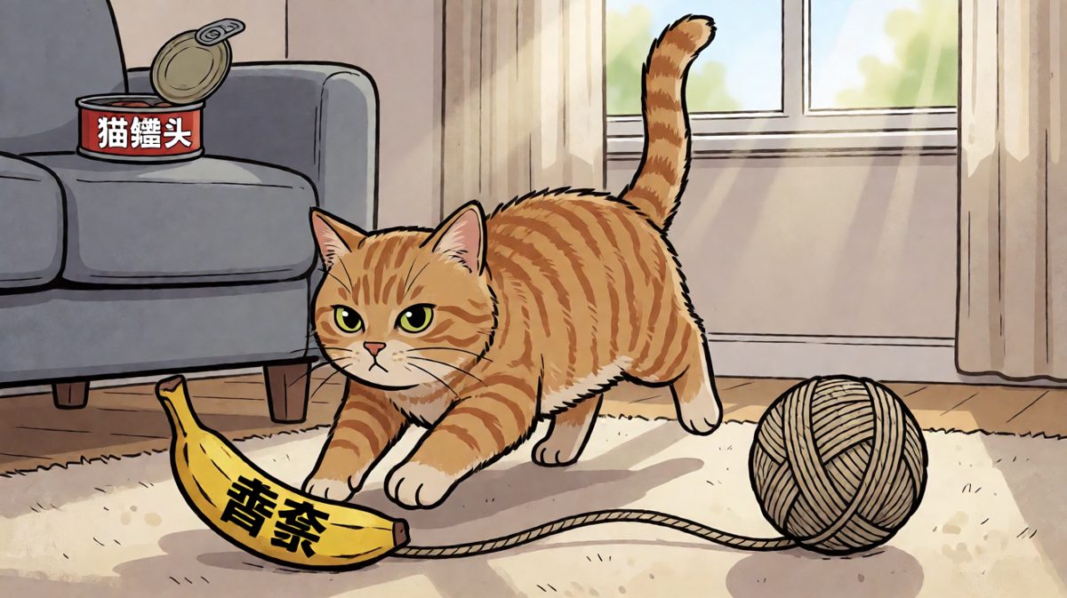 猫：这地板怎么突然会走路！