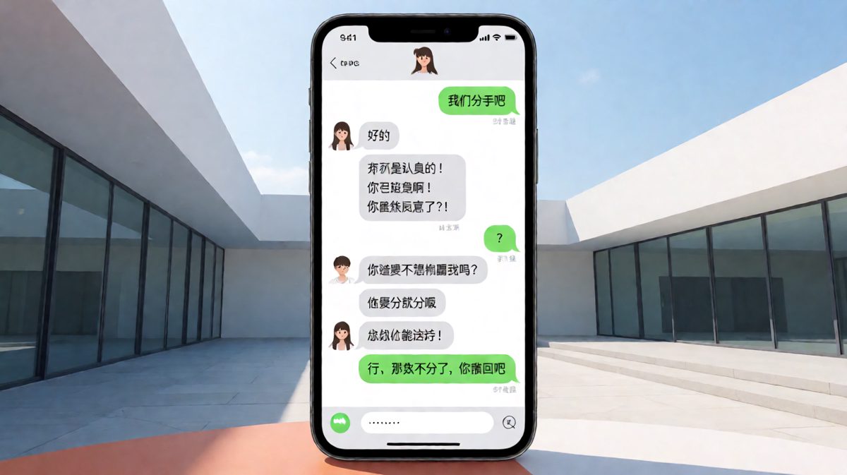 女生假装提分手被反将一军，当场社死