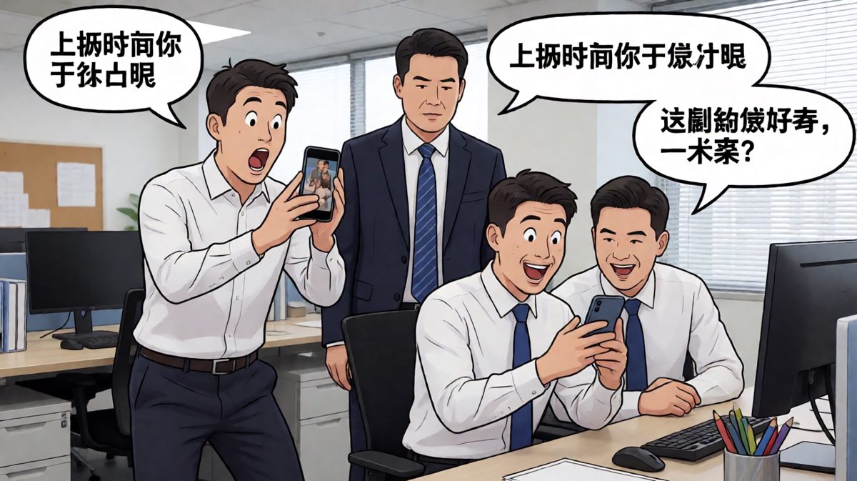 抓员工摸鱼，结果老板自己也加入了
