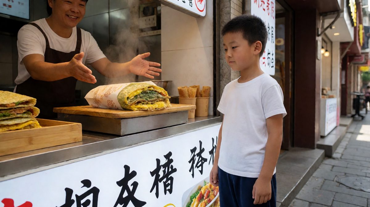 然而煎饼的香气，让理智瞬间蒸发