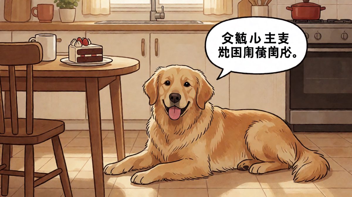 狗狗：不是我先动筷子的，是蛋糕自己跳进我嘴里的