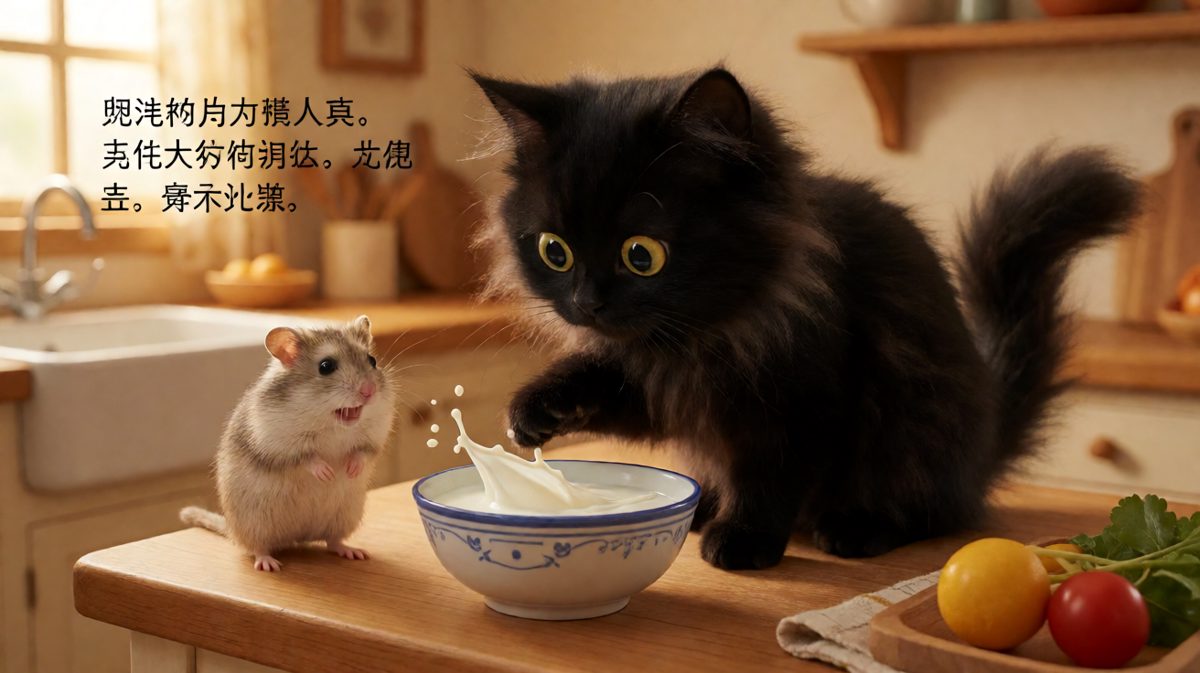 根据猫的物理学：只要我戳得够快，牛奶就追不上我