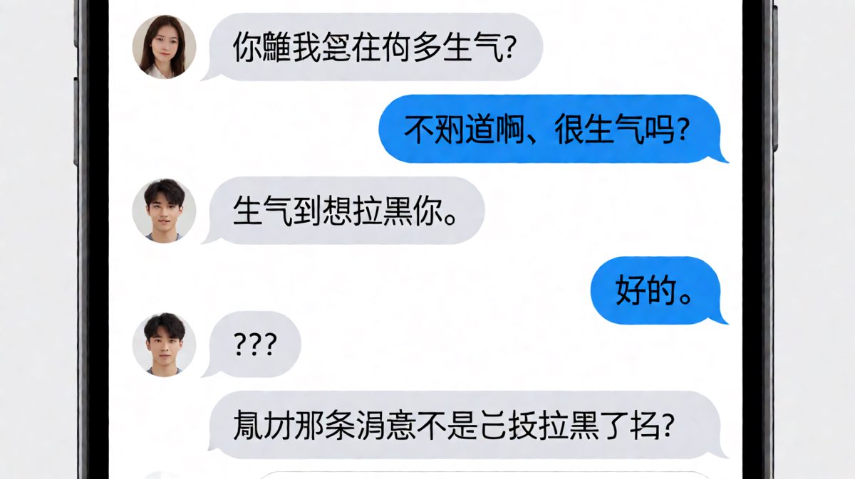 女生假装生气测试男友，结果男友直接拉黑，反杀成功