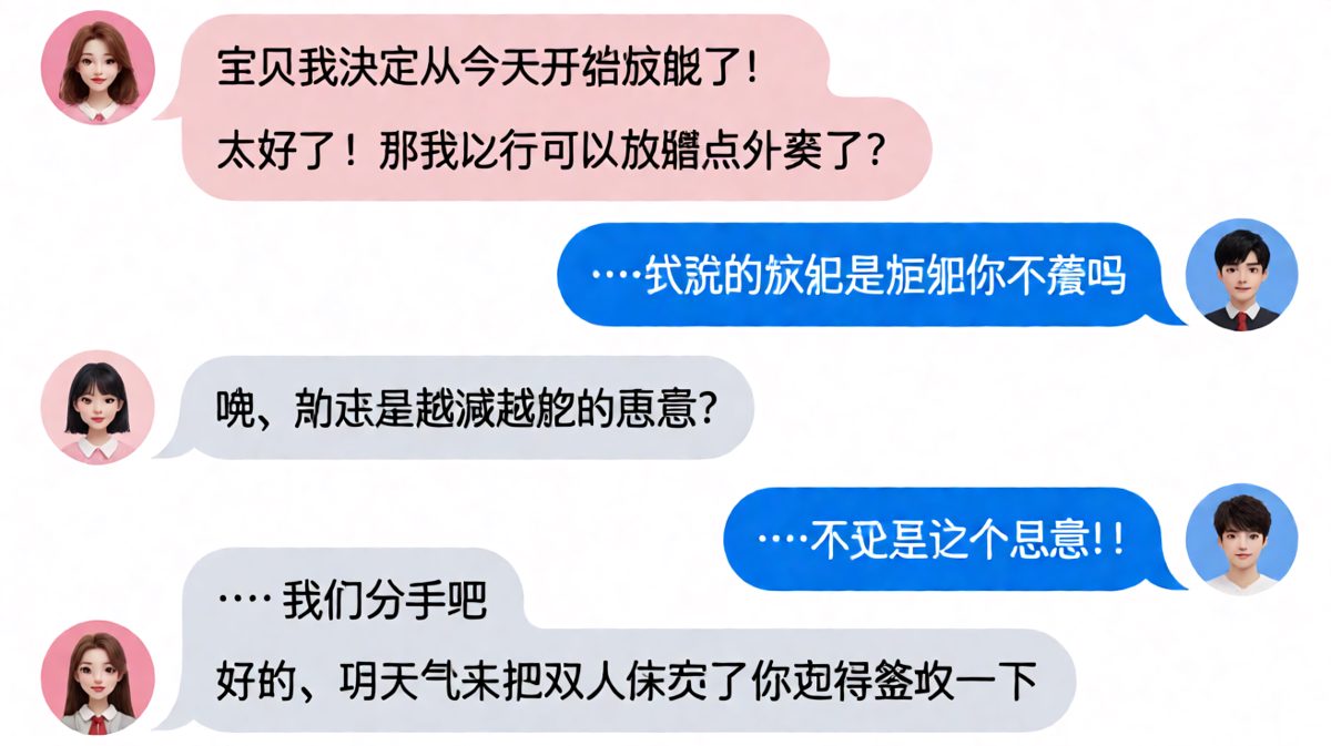 减肥宣言秒变分手现场