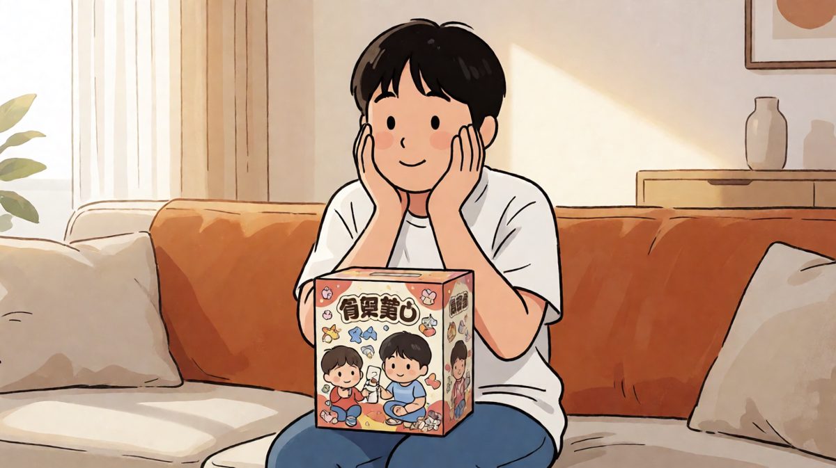 满怀期待地拆开心心念念的盲盒