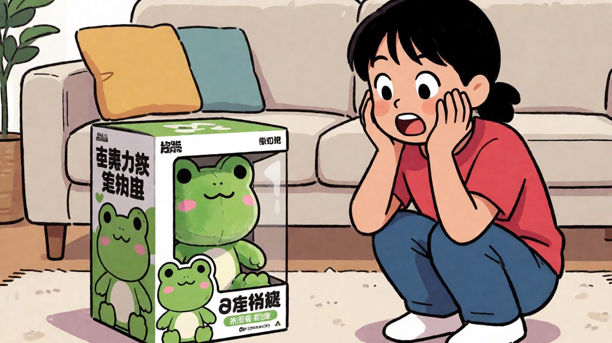 拆出来是一个奇怪的古怪青蛙玩偶