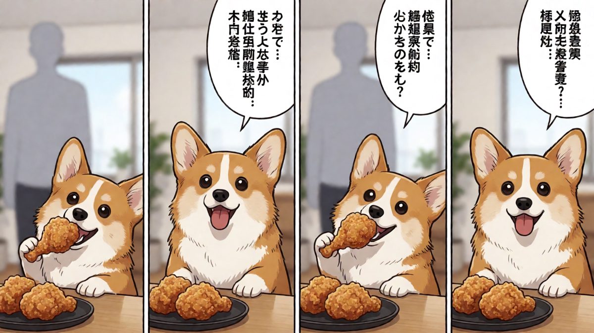 狗：我？吃东西？我在呼吸！