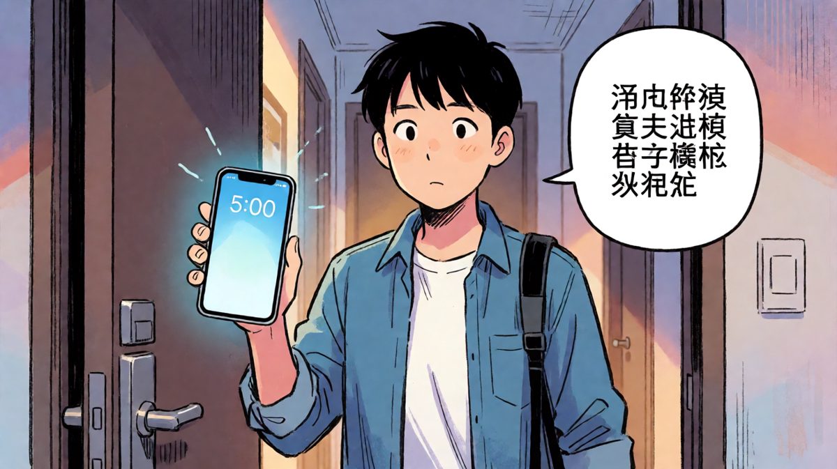 原来我一直攥在手里……而且现在才早上五点。