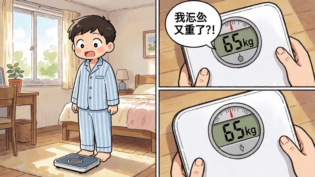 第一天站在秤上，整个人裂开了