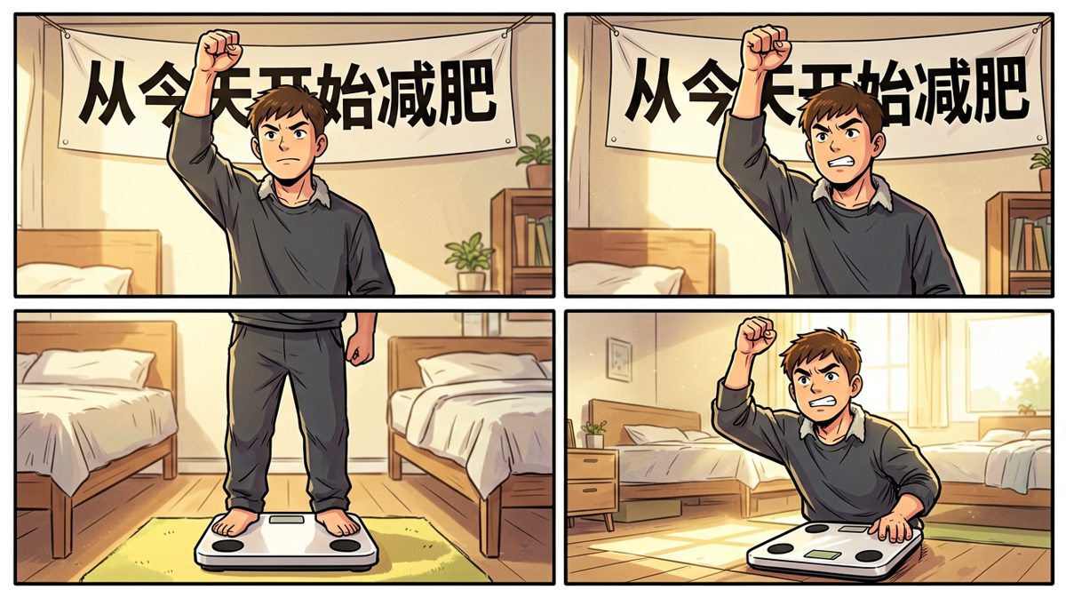 立下宏伟减肥flag，誓要告别肥胖