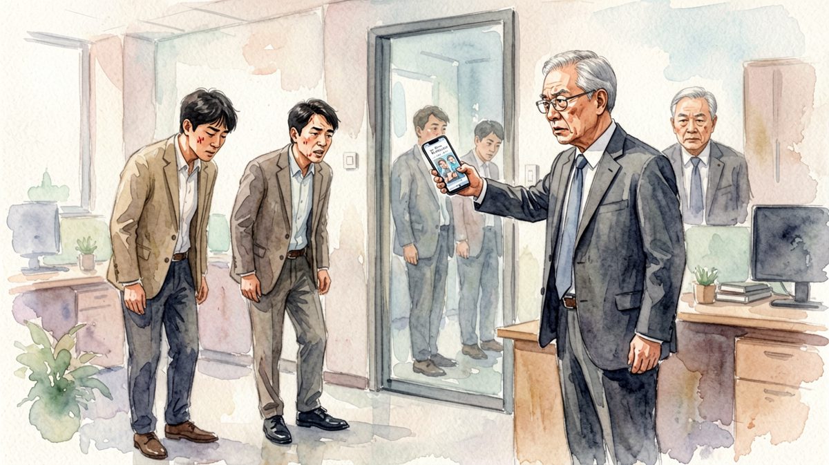 老板：你看看都几点了！员工：老板，您鞋跟都不一样……老板：这是新款，你懂什么！
