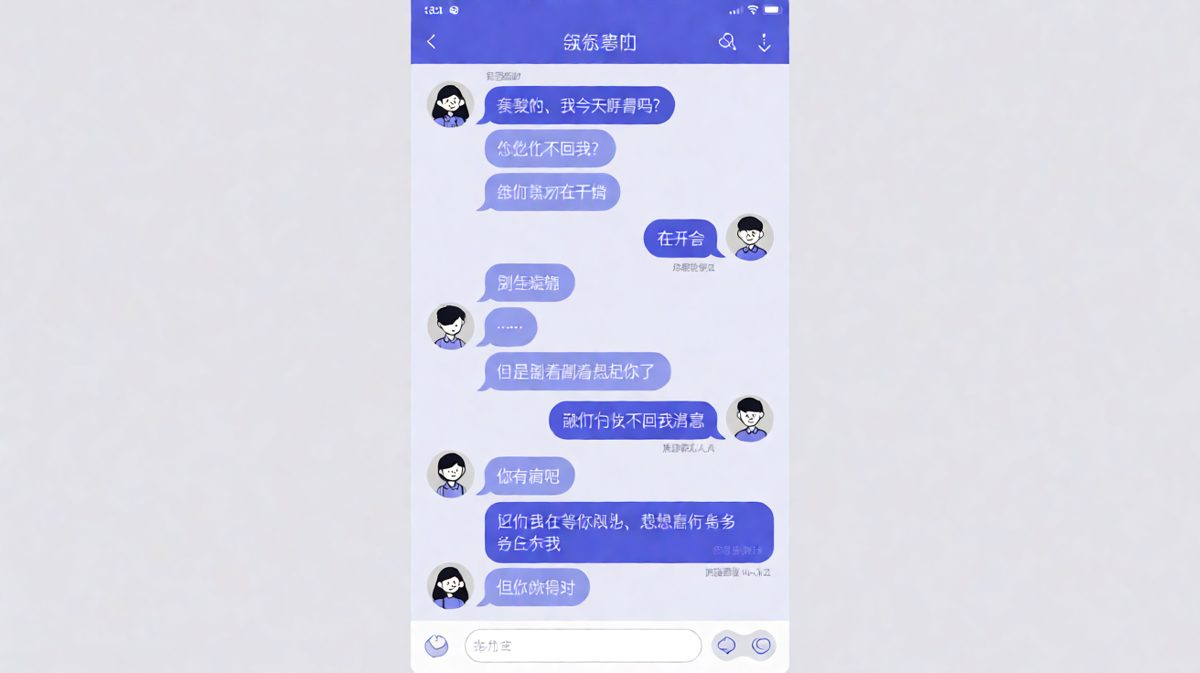 男生用'等你问我'来解释为什么故意不回消息。