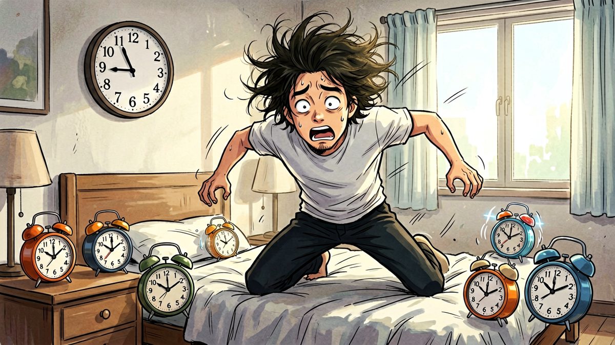 一睁眼发现迟到了！三个小时没了！