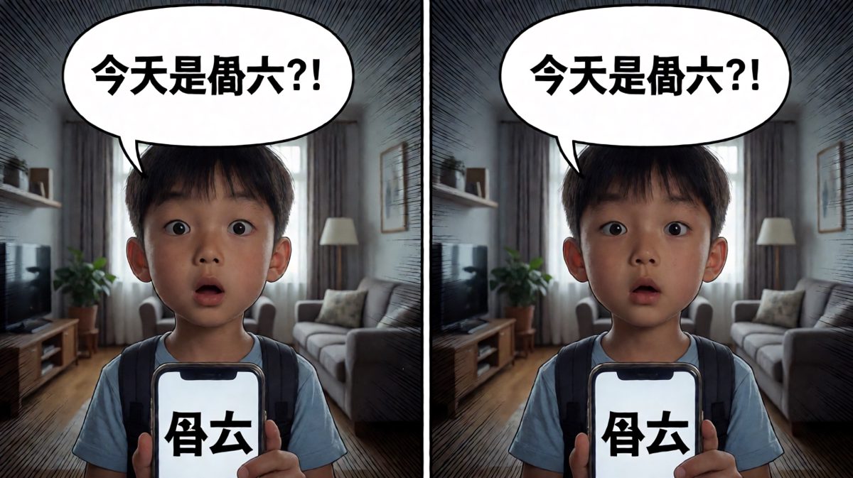 看到手机日历后，小明彻底崩溃：原来是周末