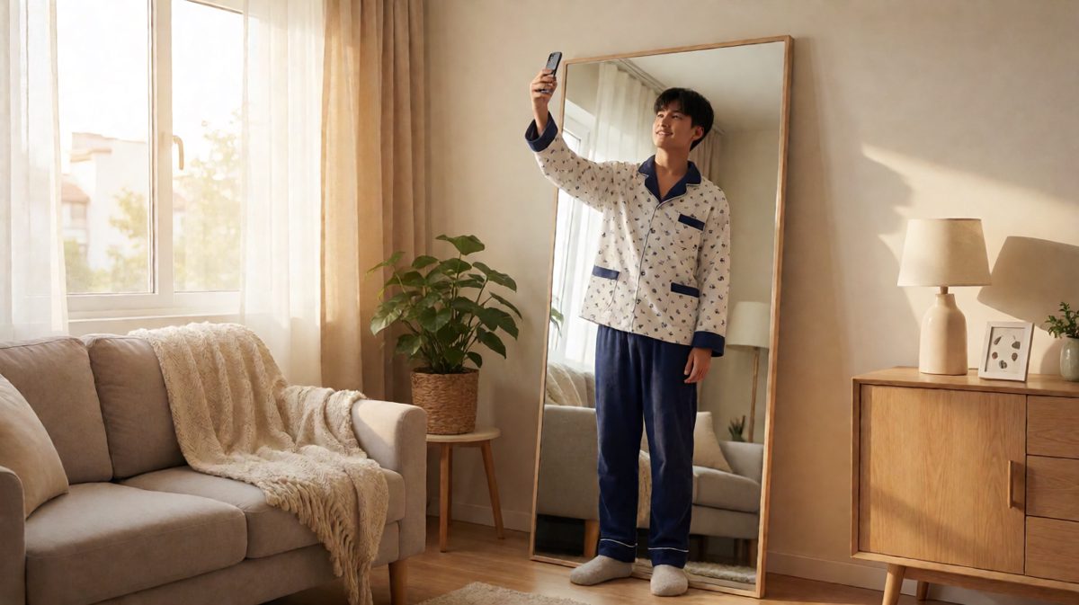 自信满满的自拍时刻